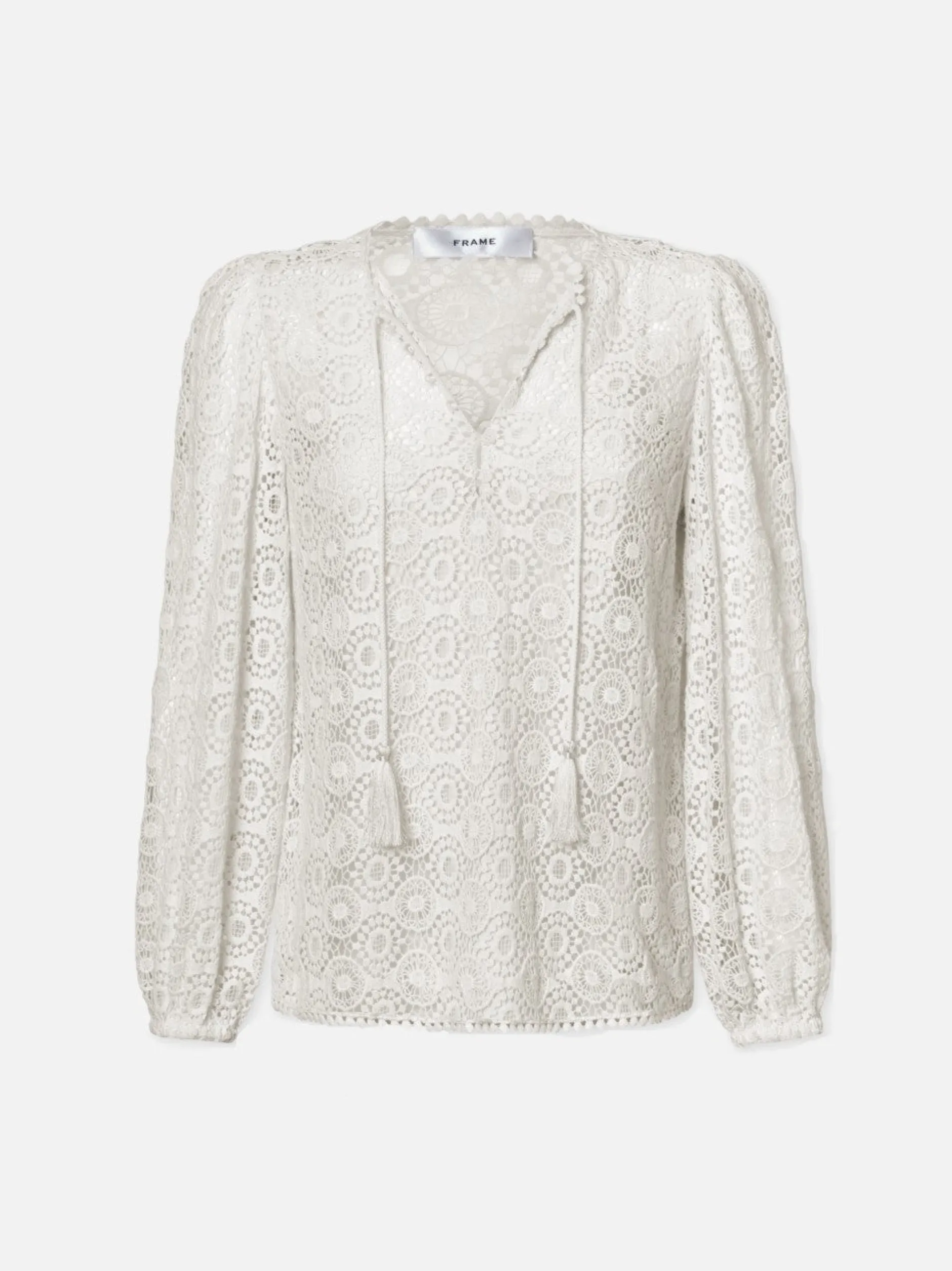 FRAME Lace Tassel Popover in<Women Tops & Blouses