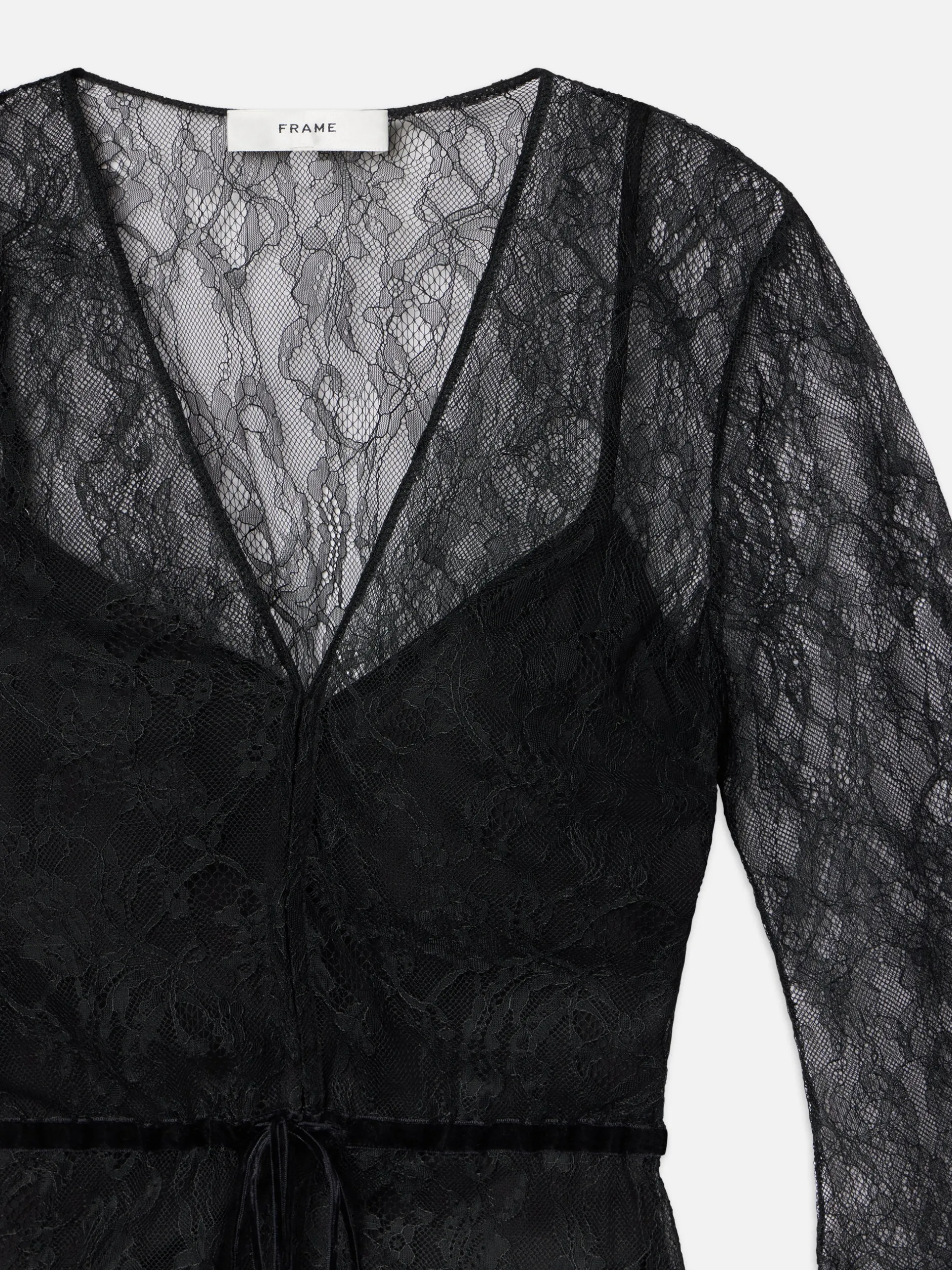 FRAME Lace V-Neck Blouse in<Women Tops & Blouses