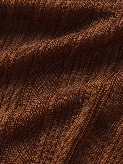FRAME Laddered Rib Polo in Light Camel<Women Tops & Blouses