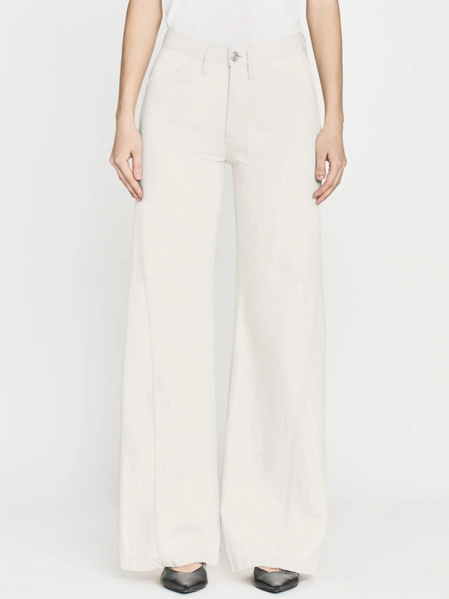 FRAME Le Baggy Palazzo in Au Natural Clean<Women Wide Leg