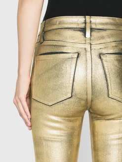 FRAME Le Crop Mini Boot in Gold Chrome<Women Bootcut