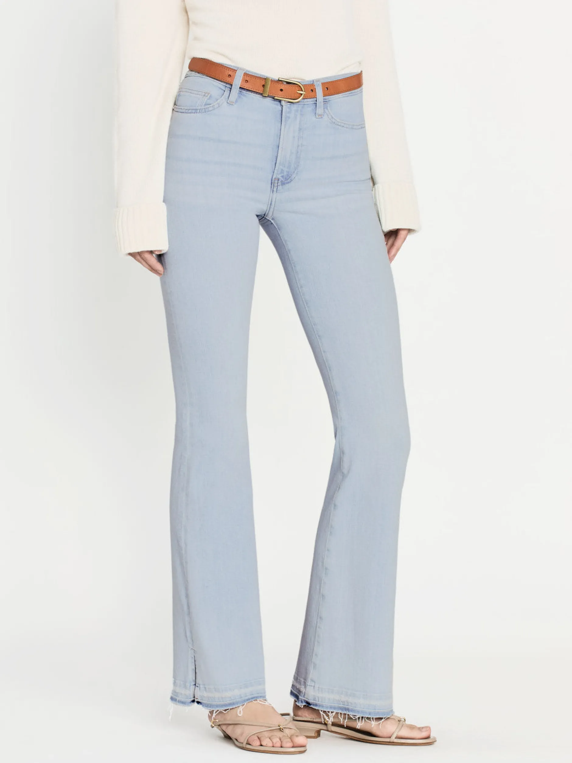 FRAME Le Easy Flare Released Fray Side Slit in<Women Flare