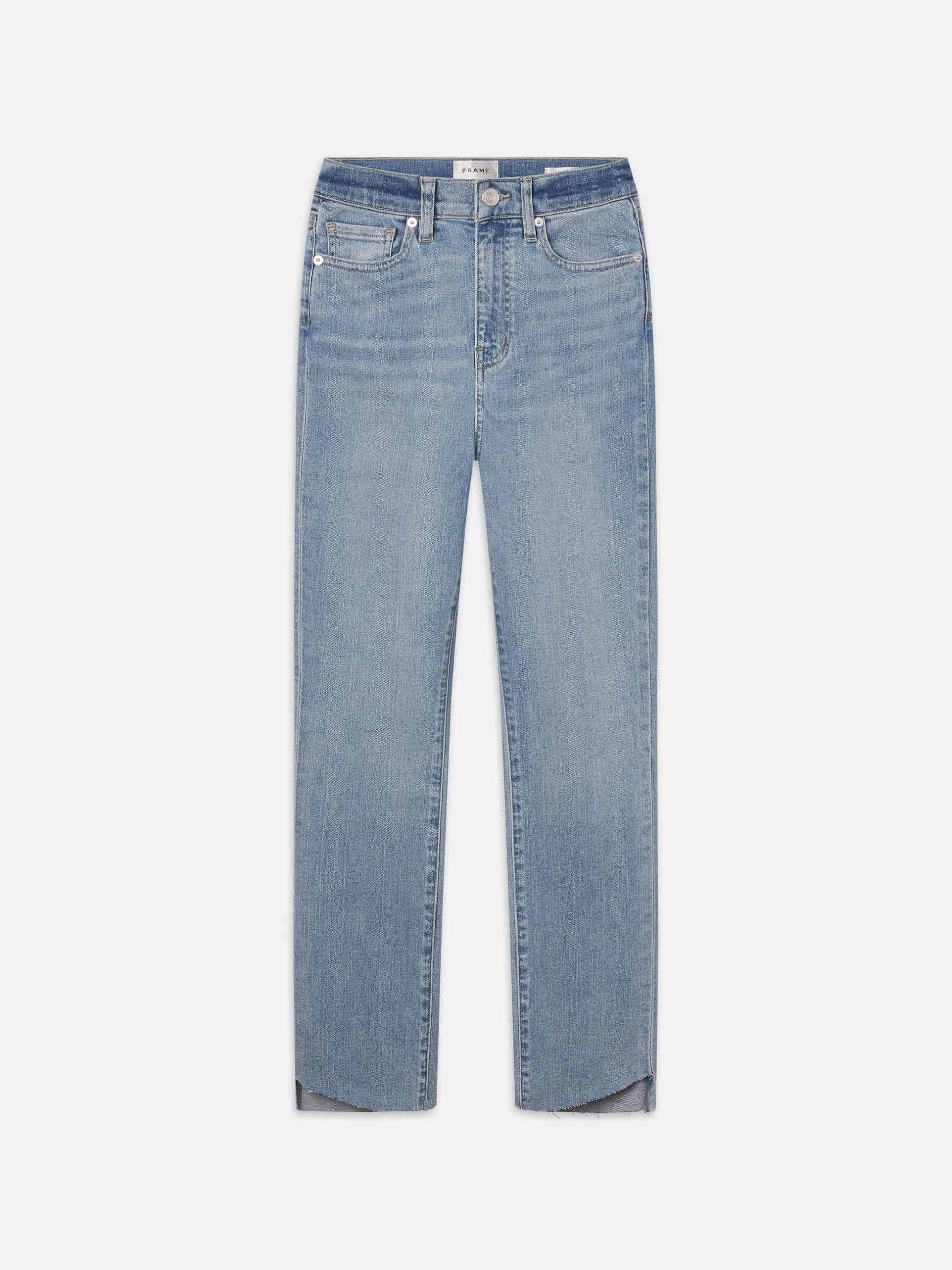 FRAME Le High Straight Cascade Hem in Blue Springs<Women Straight