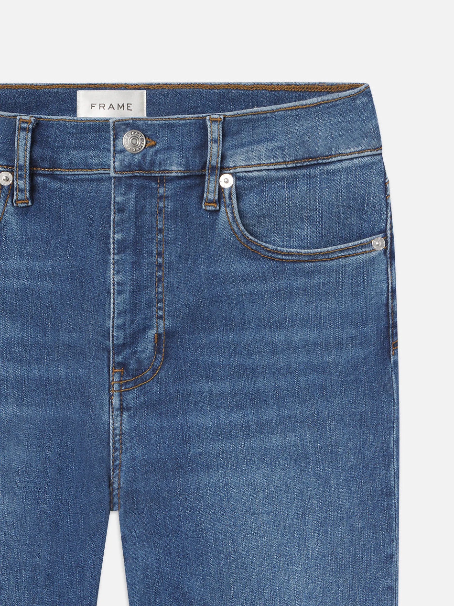 FRAME Le High Straight Long Raw Fray in<Women Straight