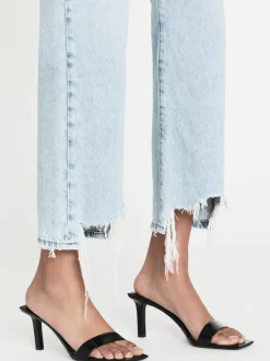 FRAME Le Jane Crop Bite Hem in Fizz Indigo<Women Straight