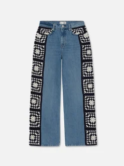 FRAME Le Jane Crop Crochet in Baines Clean<Women Straight