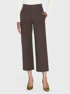 FRAME Le Jane Crop Trouser in Chocolate Brown<Women Pants