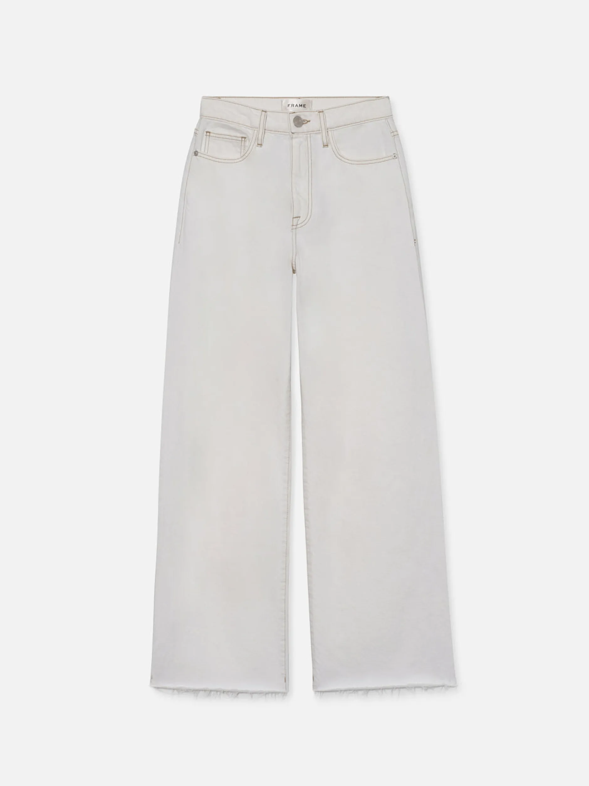 FRAME Le Jane Wide Crop Raw Fray in Au Natural Clean<Women Wide Leg