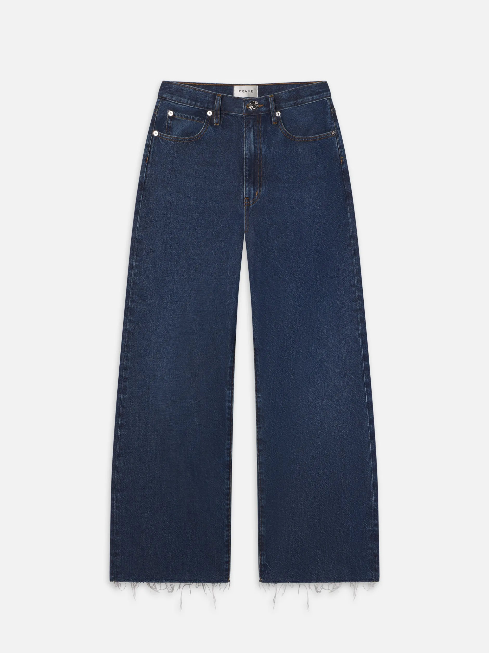FRAME Le Low Baggy Wide Leg in Blindspot Raw Fray<Women Wide Leg