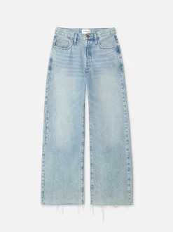 FRAME Le Low Baggy Wide Leg in Fizz Indigo<Women Wide Leg