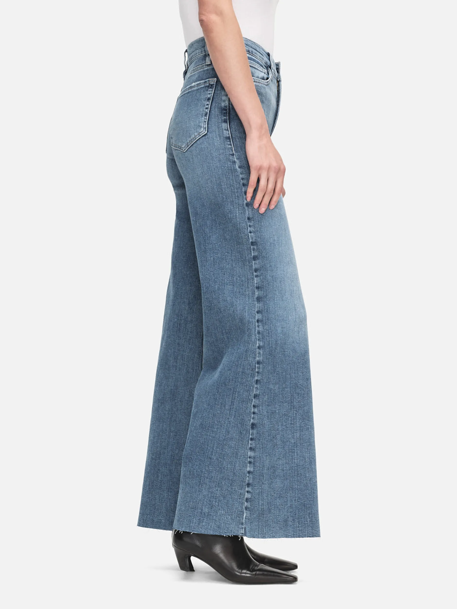 FRAME Le Palazzo Crop in Daphne Blue<Women Wide Leg