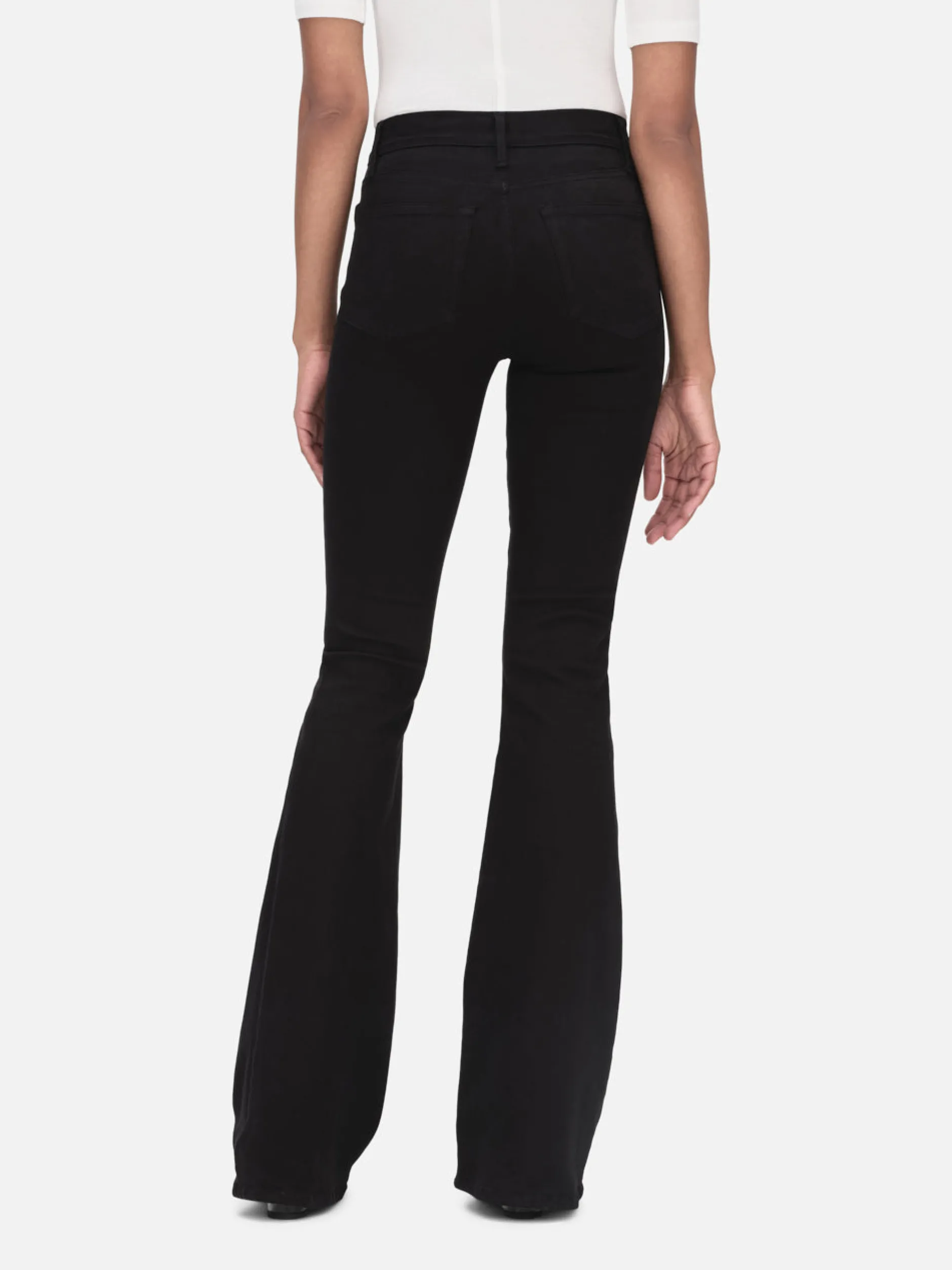 FRAME Le Pixie High Flare in Film Noir<Women Flare|Petite