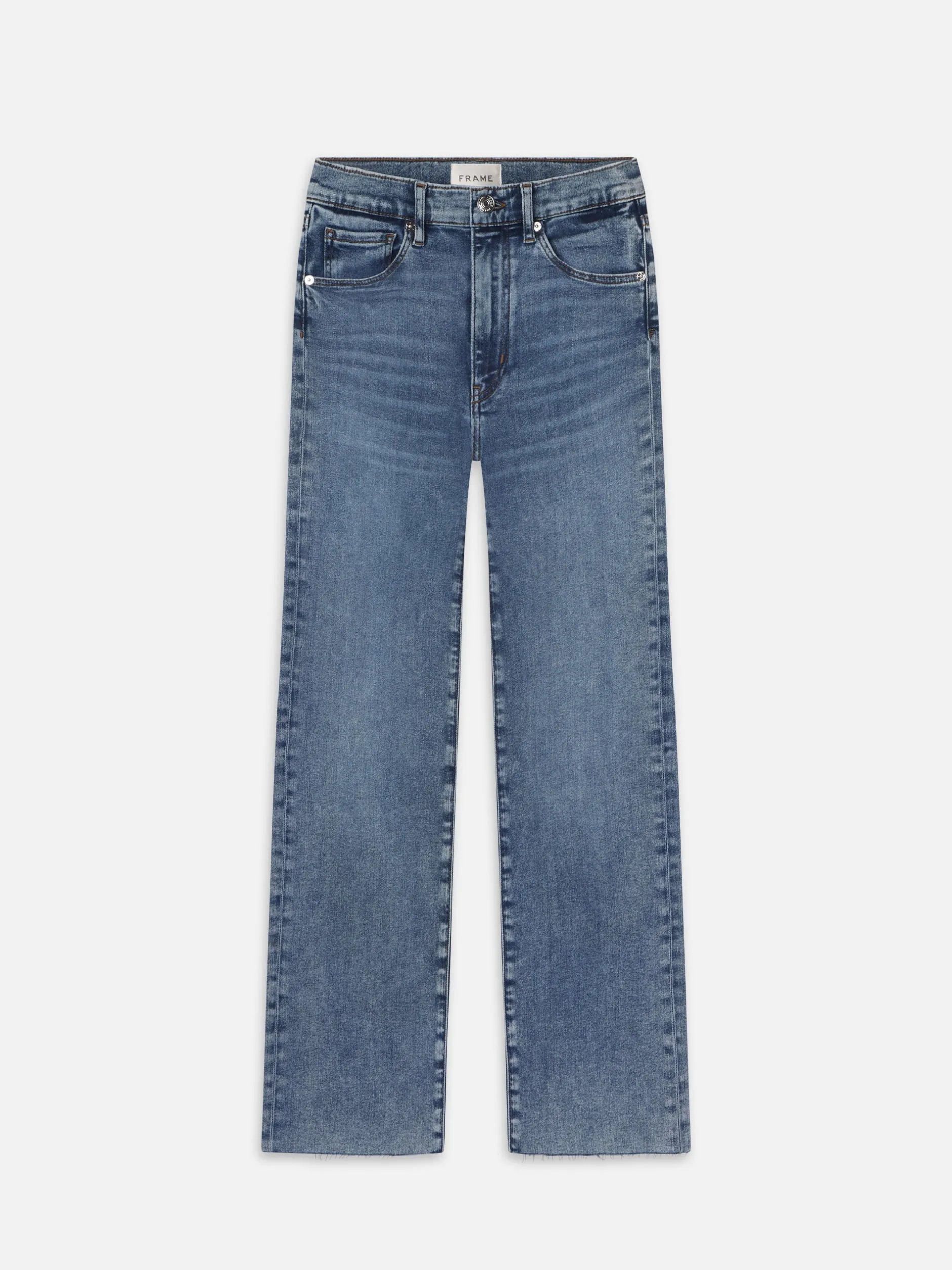 FRAME Le Sleek Straight in Rowley Raw Fray<Women Straight