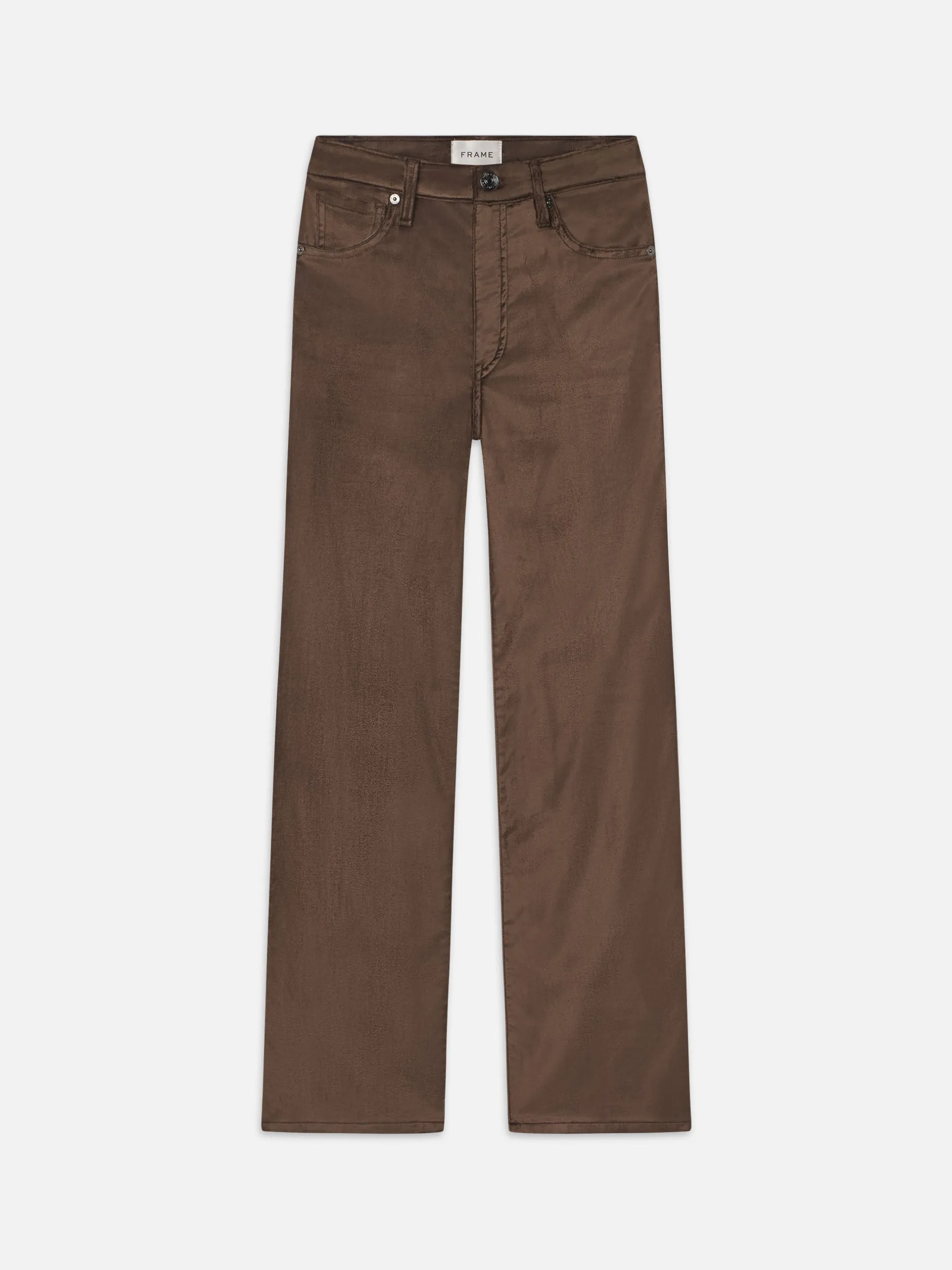 FRAME Le Sleek Straight Velveteen in Peppercorn Velvet<Women Straight|Pants