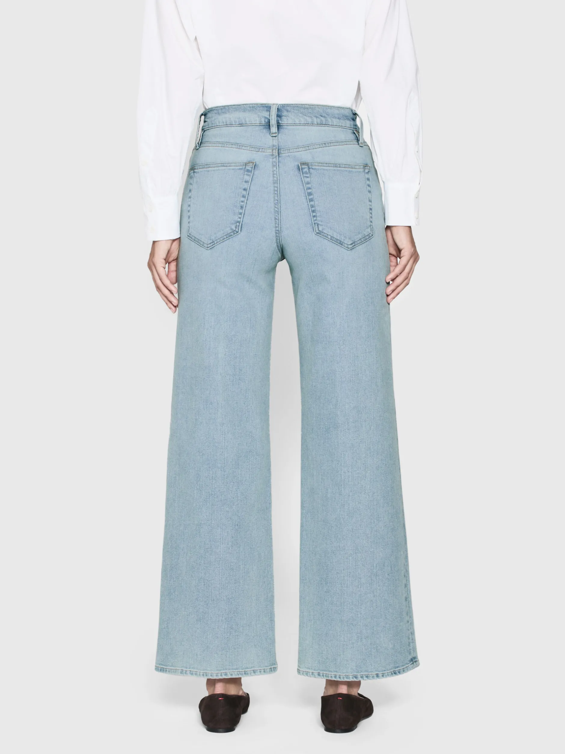 FRAME Le Slim Palazzo in Blue Springs<Women Wide Leg