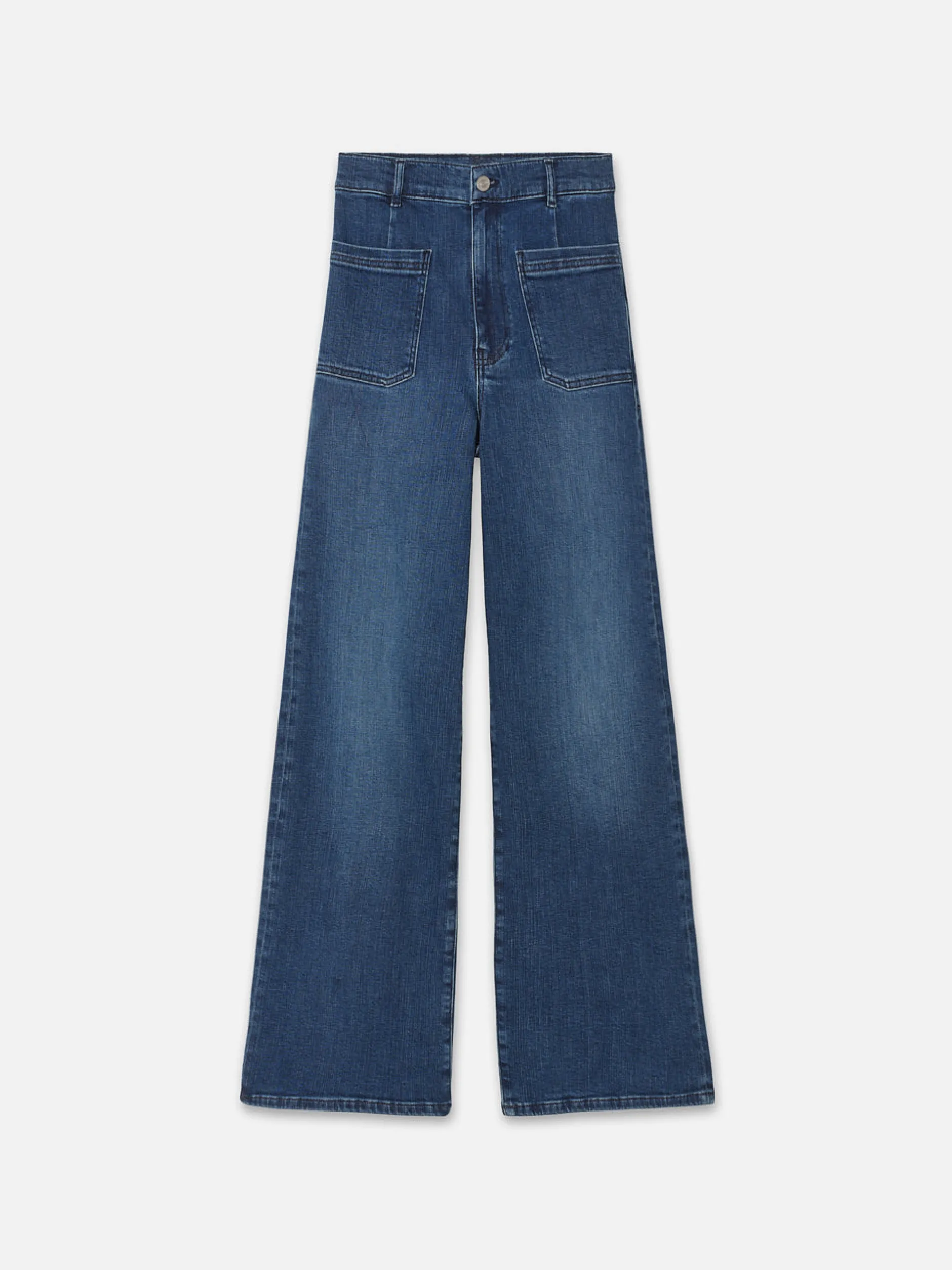 FRAME Le Slim Palazzo Bardot Pocket in<Women Wide Leg