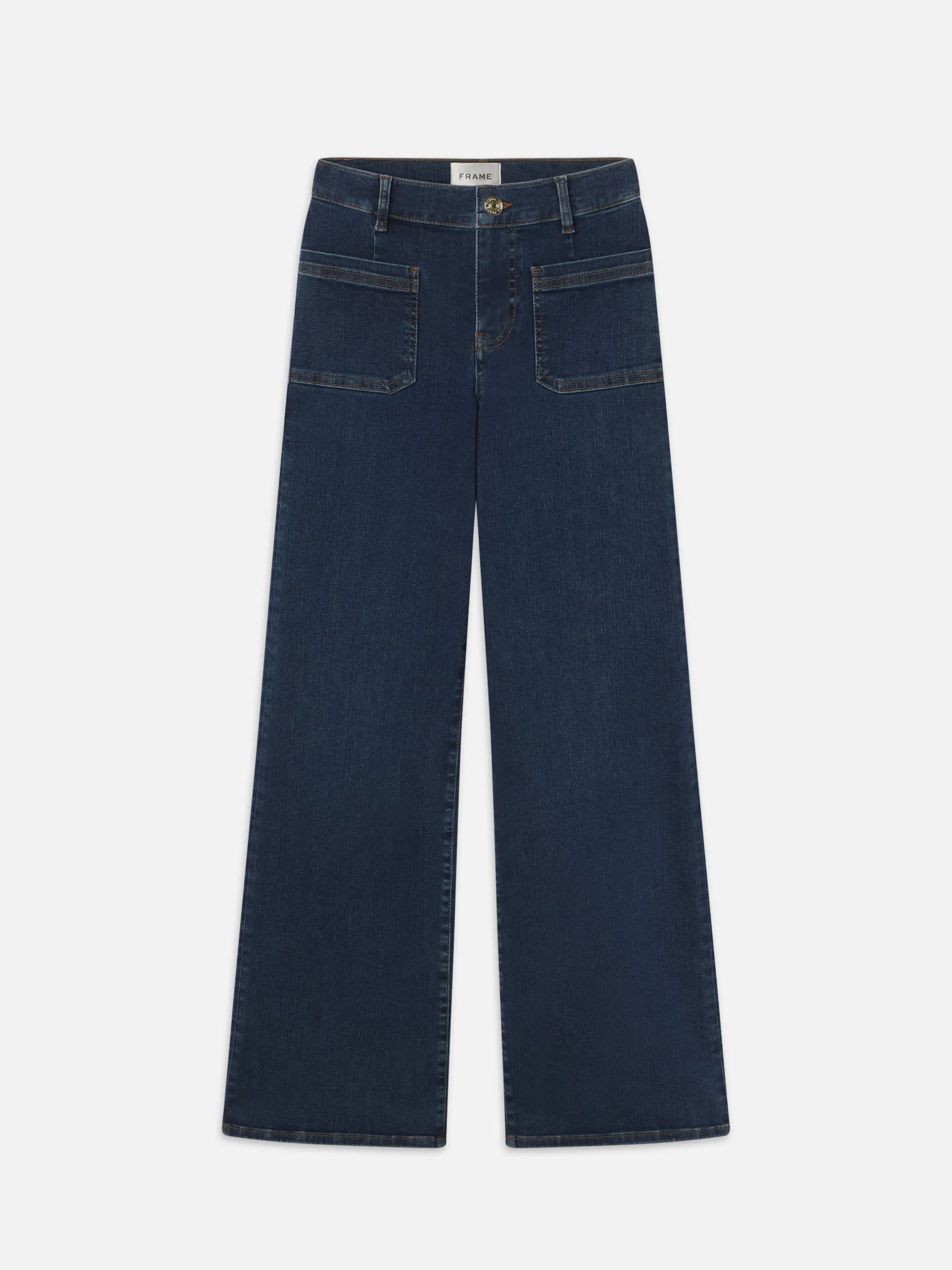 FRAME Le Slim Palazzo Bardot Pocket in<Women Wide Leg