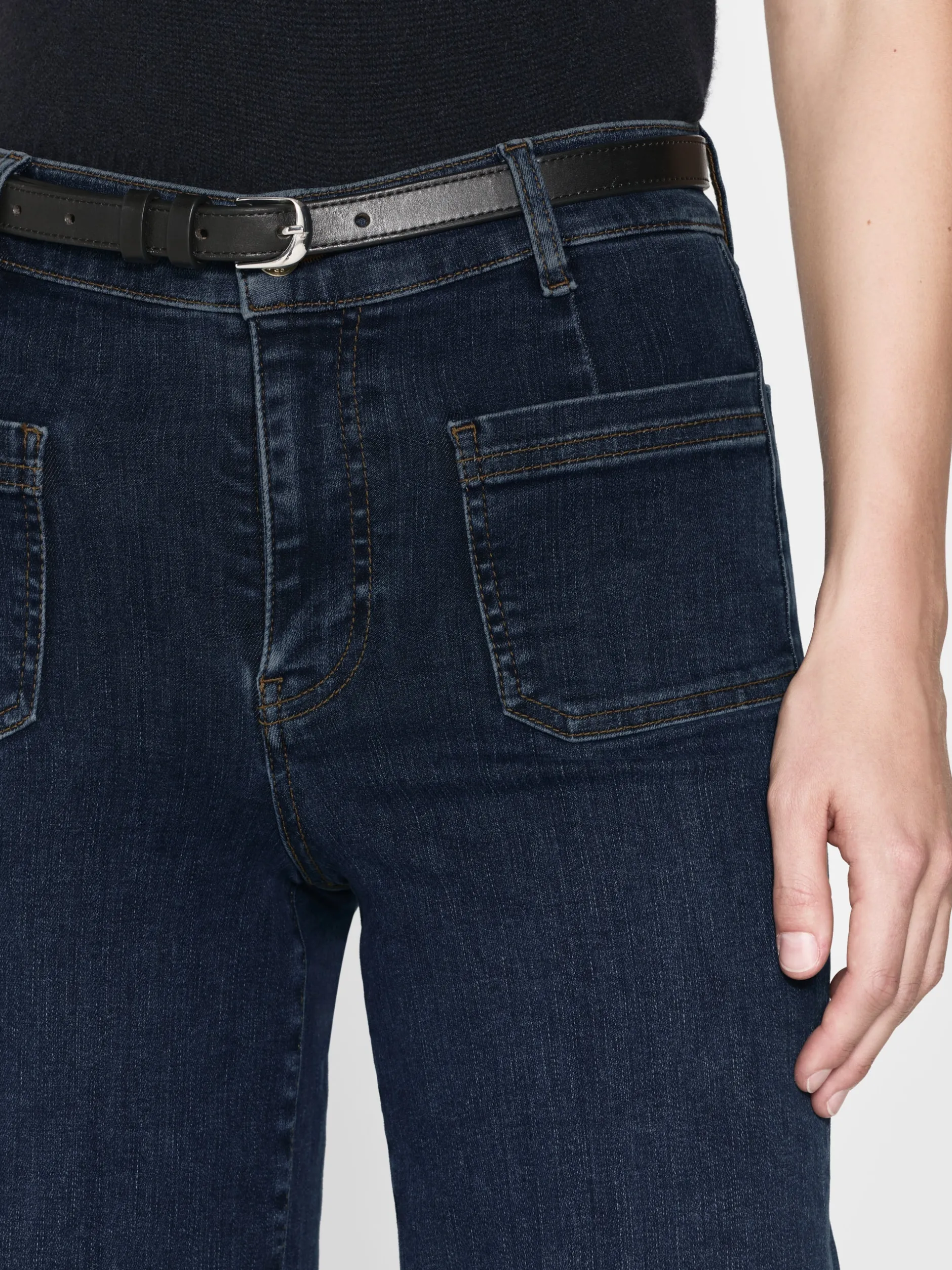 FRAME Le Slim Palazzo Bardot Pocket in<Women Wide Leg