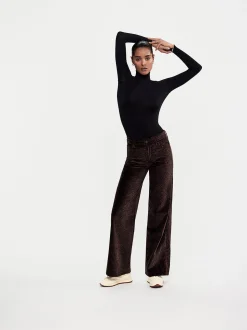FRAME Le Slim Palazzo Velveteen in<Women Wide Leg
