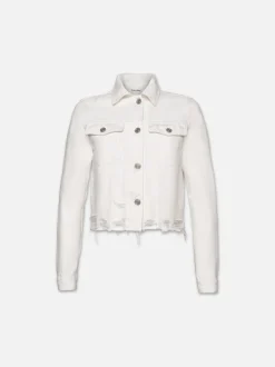 FRAME Le Vintage Jacket in White Rips<Women Jackets & Coats