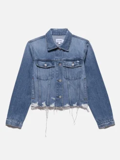 FRAME Le Vintage Jacket Raw Hem in Rossum Rips<Women Jackets & Coats
