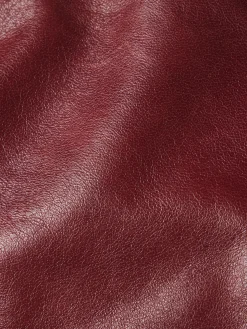 FRAME Leather Button Front Jacket in Syrah Red<Women Leather & Suede|Jackets & Coats