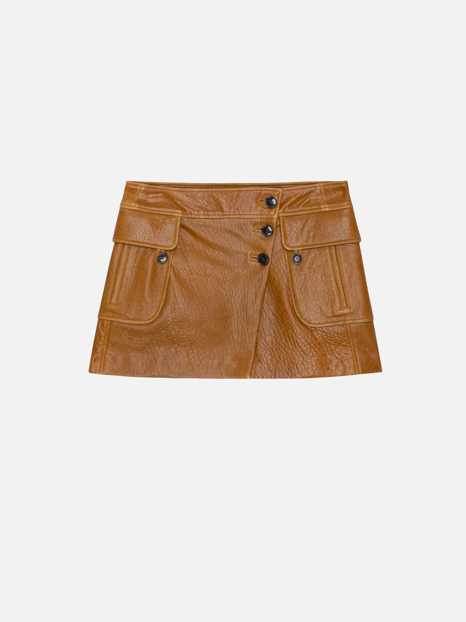 FRAME Leather Cargo Mini Skirt in<Women Leather & Suede|Skirts & Shorts