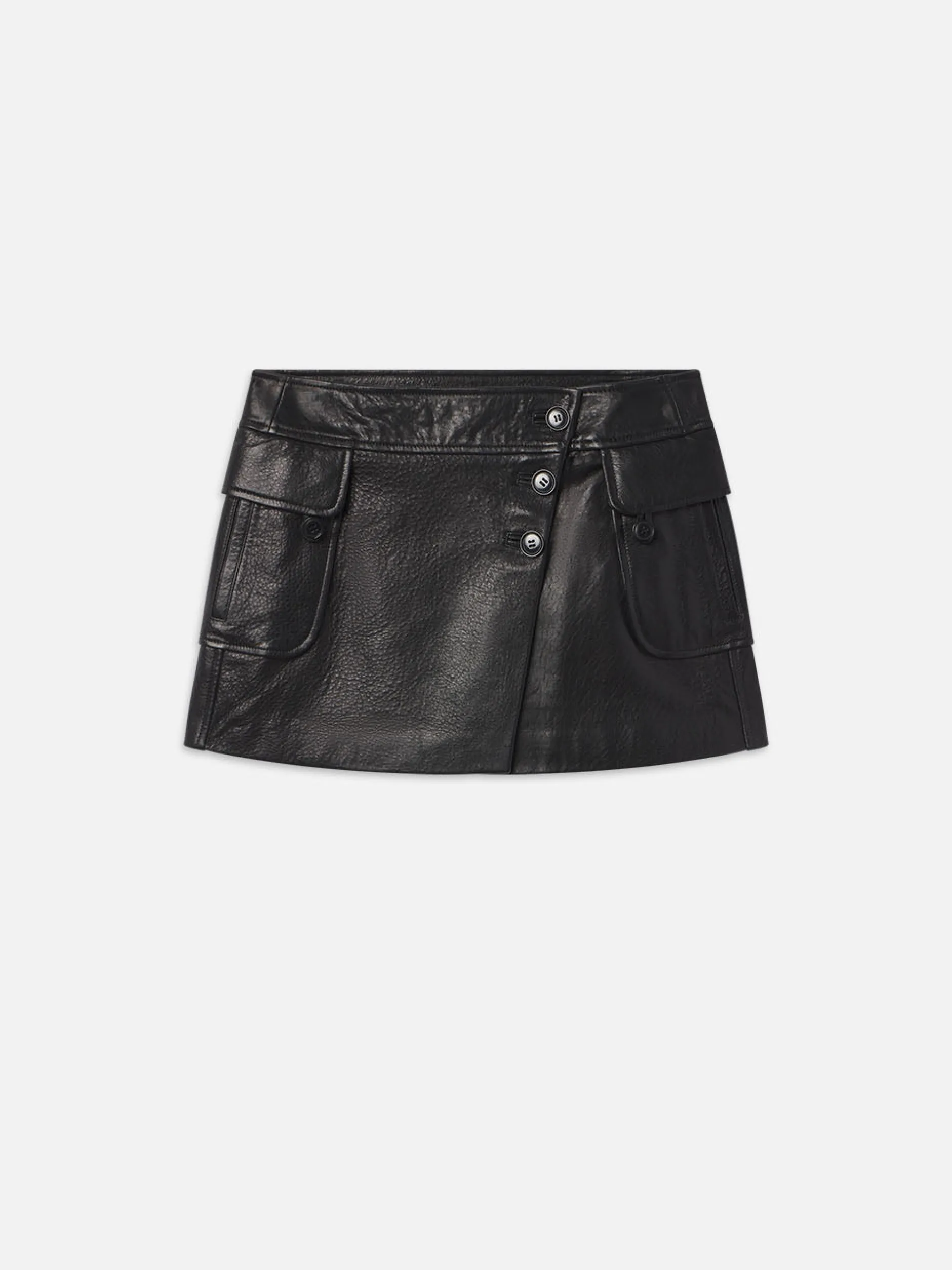 FRAME Leather Cargo Mini Skirt in<Women Leather & Suede|Skirts & Shorts