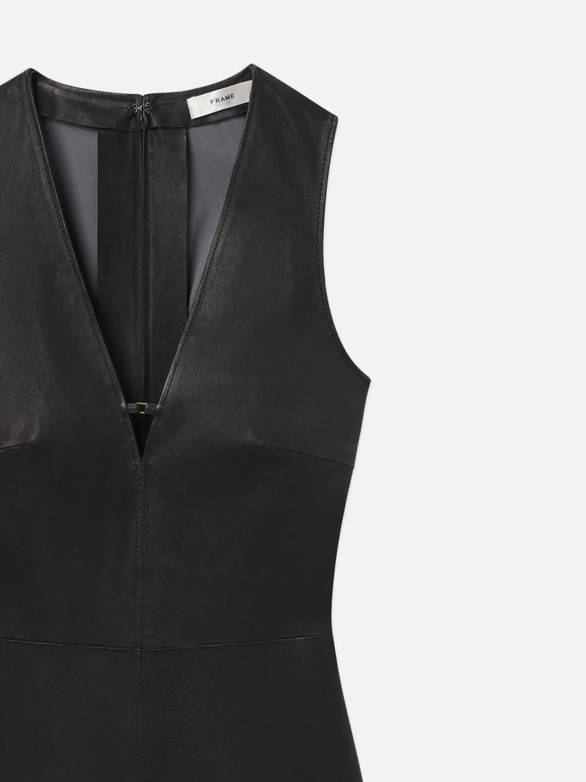 FRAME Leather Keyhole Dress in<Women Leather & Suede|Dresses & Jumpsuits