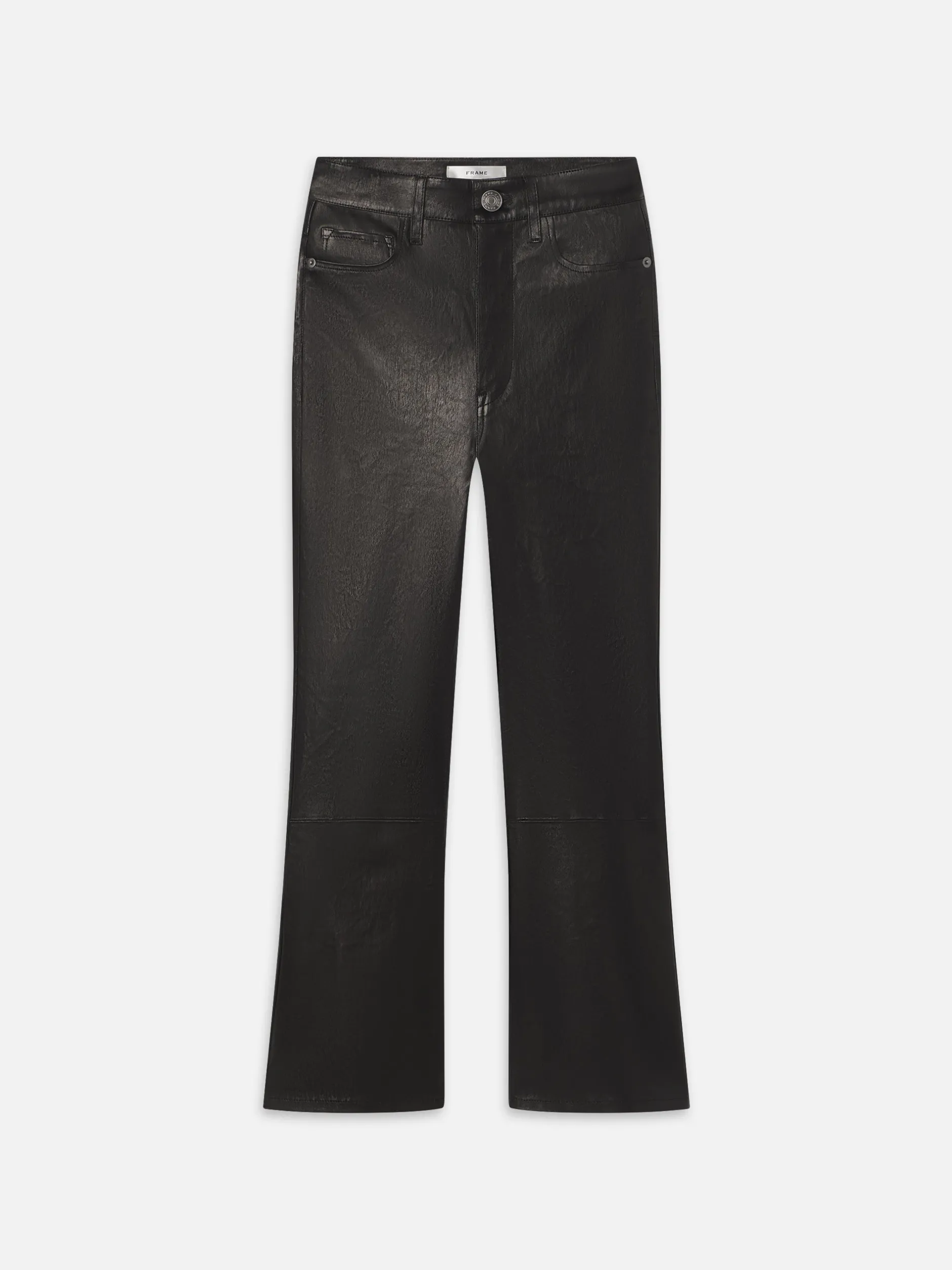 FRAME Leather Le Crop Mini Boot in Washed Black<Women Leather & Suede|Pants