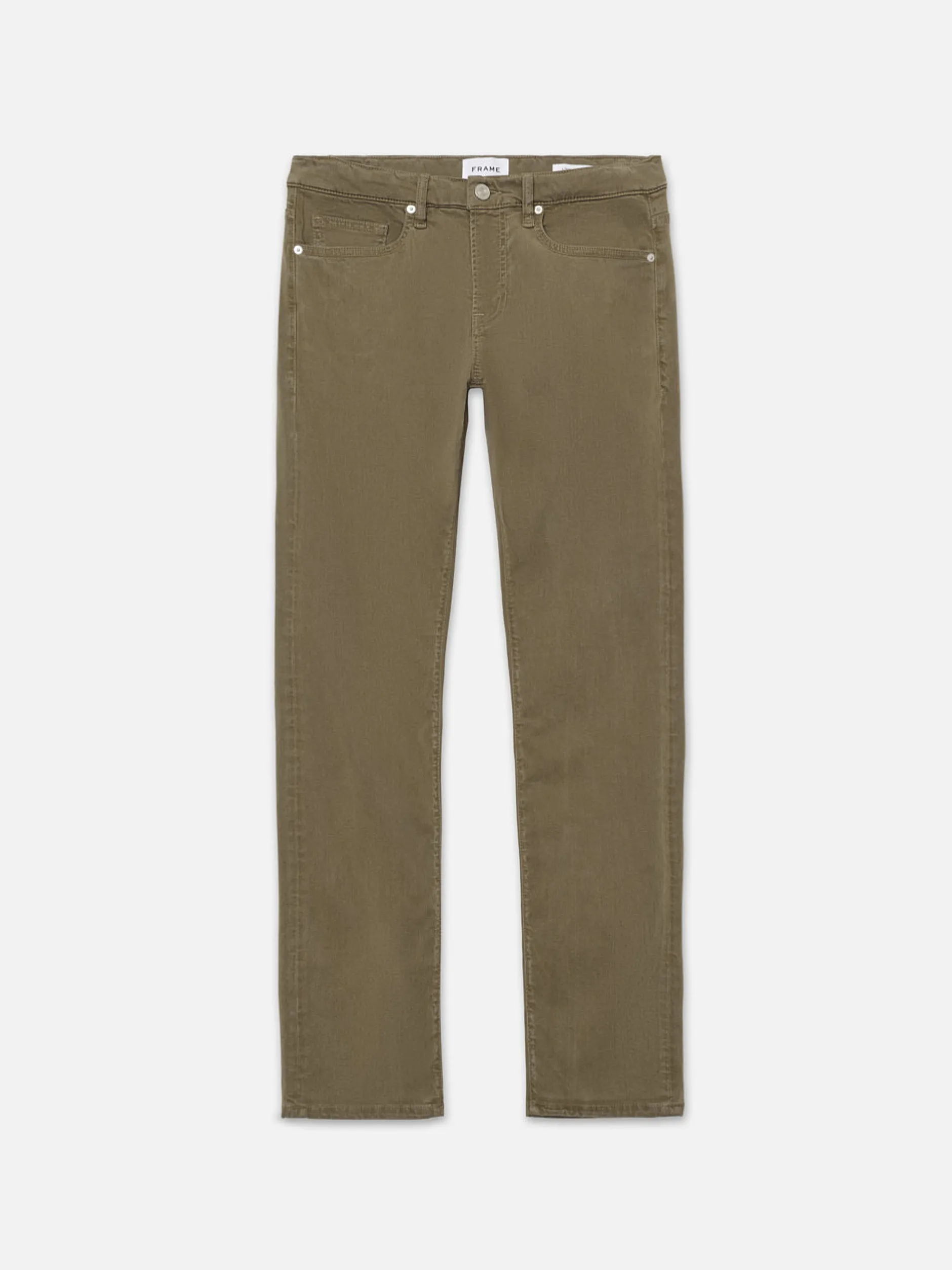 FRAME L'Homme Slim Brushed Twill in Bay Leaves< Slim
