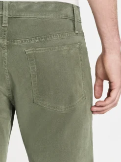 FRAME L'Homme Slim Brushed Twill in Washed Military< Slim|Pants & Shorts
