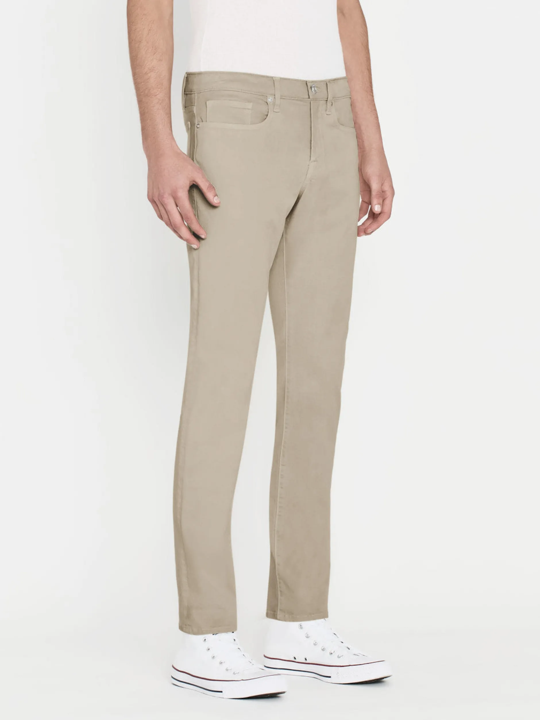 FRAME L'Homme Slim Brushed Twill in Mineral Grey< Slim