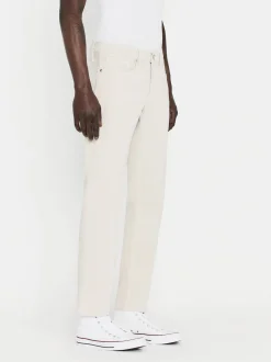 FRAME L'Homme Slim Brushed Twill in Milk Beige< Slim|Pants & Shorts