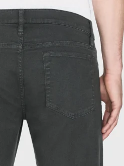 FRAME L'Homme Slim Twill in Dark Charcoal< Slim|Pants & Shorts