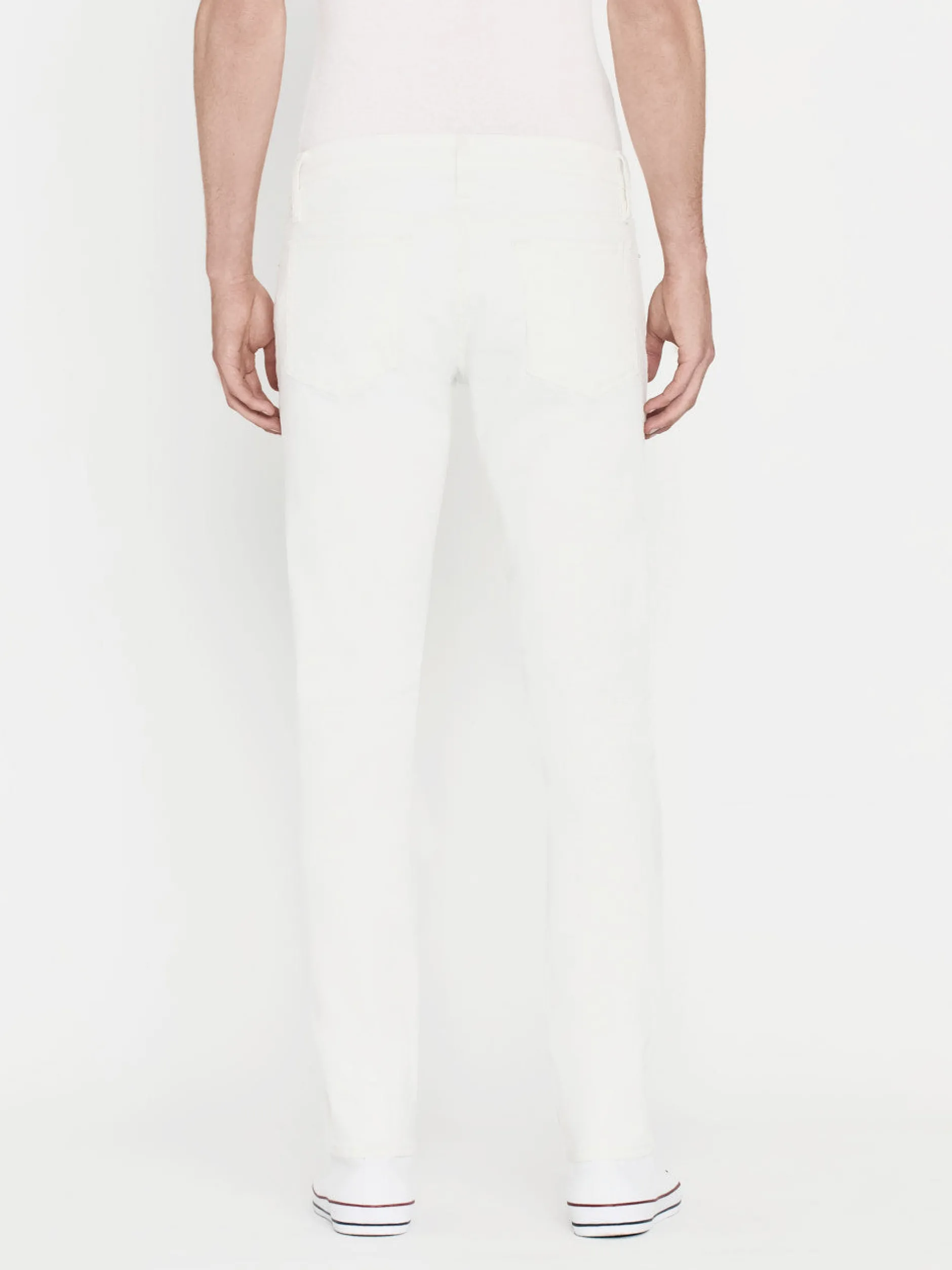 FRAME L'Homme Slim Twill in Whisper White< Slim|Pants & Shorts