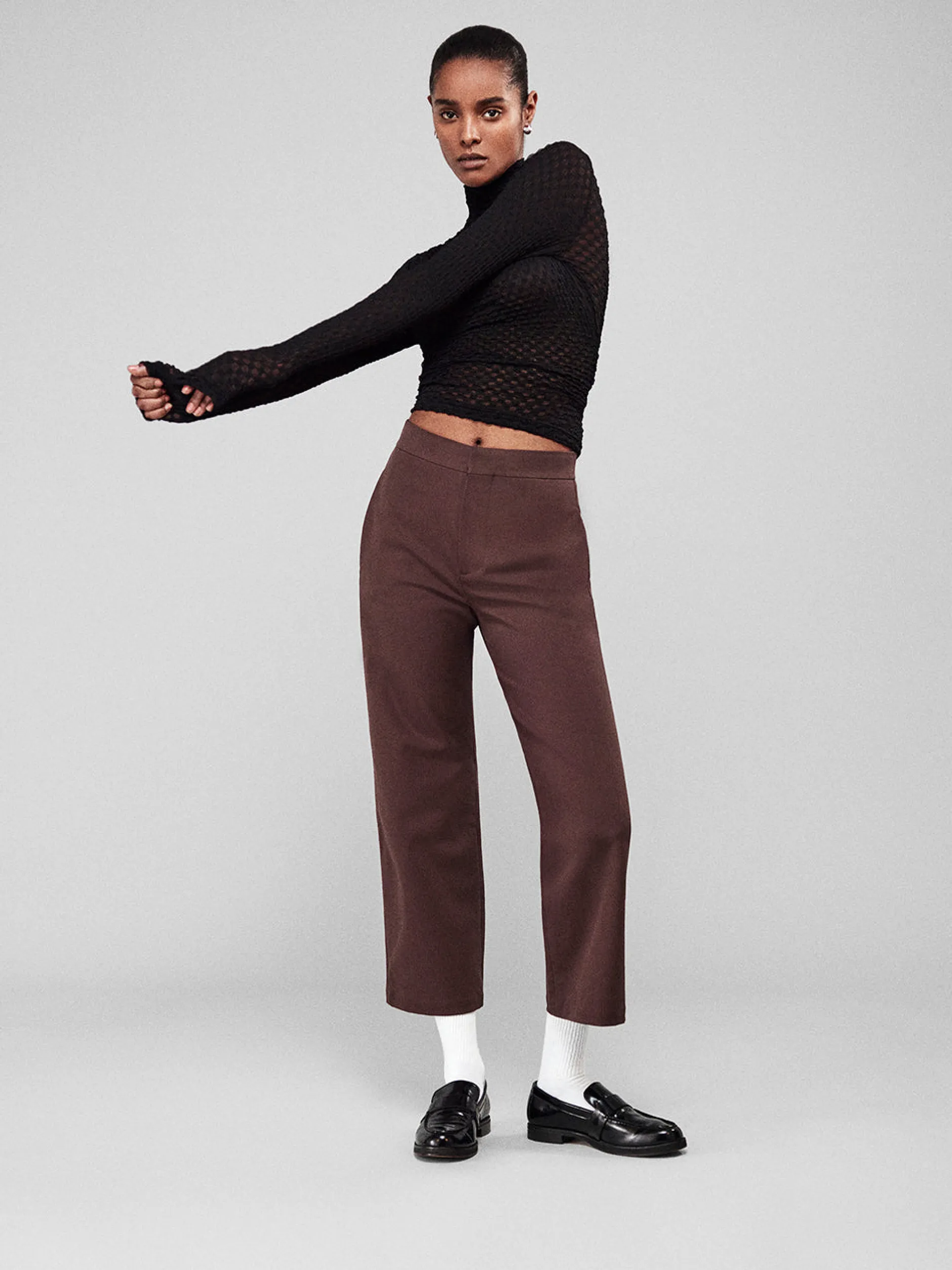 FRAME Mesh Lace Turtleneck in<Women Tops & Blouses