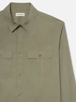 FRAME Military Shirt in Dry Sage< Shirts