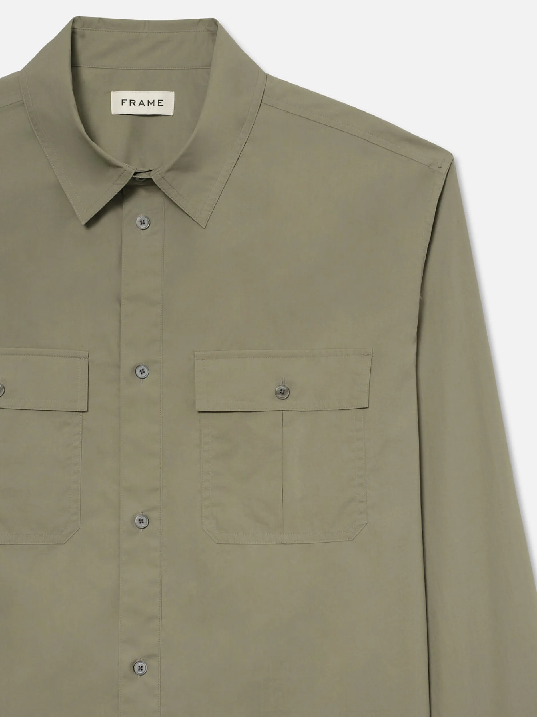 FRAME Military Shirt in Dry Sage< Shirts