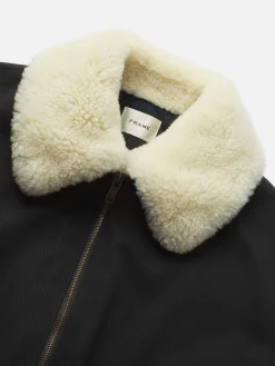 FRAME Mixed Leather Bomber in<Women Jackets & Coats