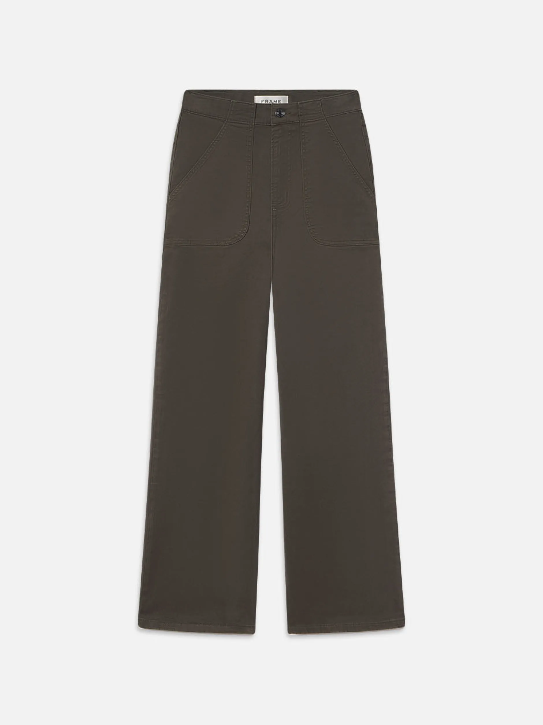 FRAME Modern Pocket Pant in Rich Military<Women Wide Leg