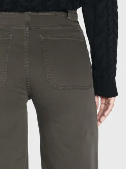 FRAME Modern Pocket Pant in Rich Military<Women Wide Leg