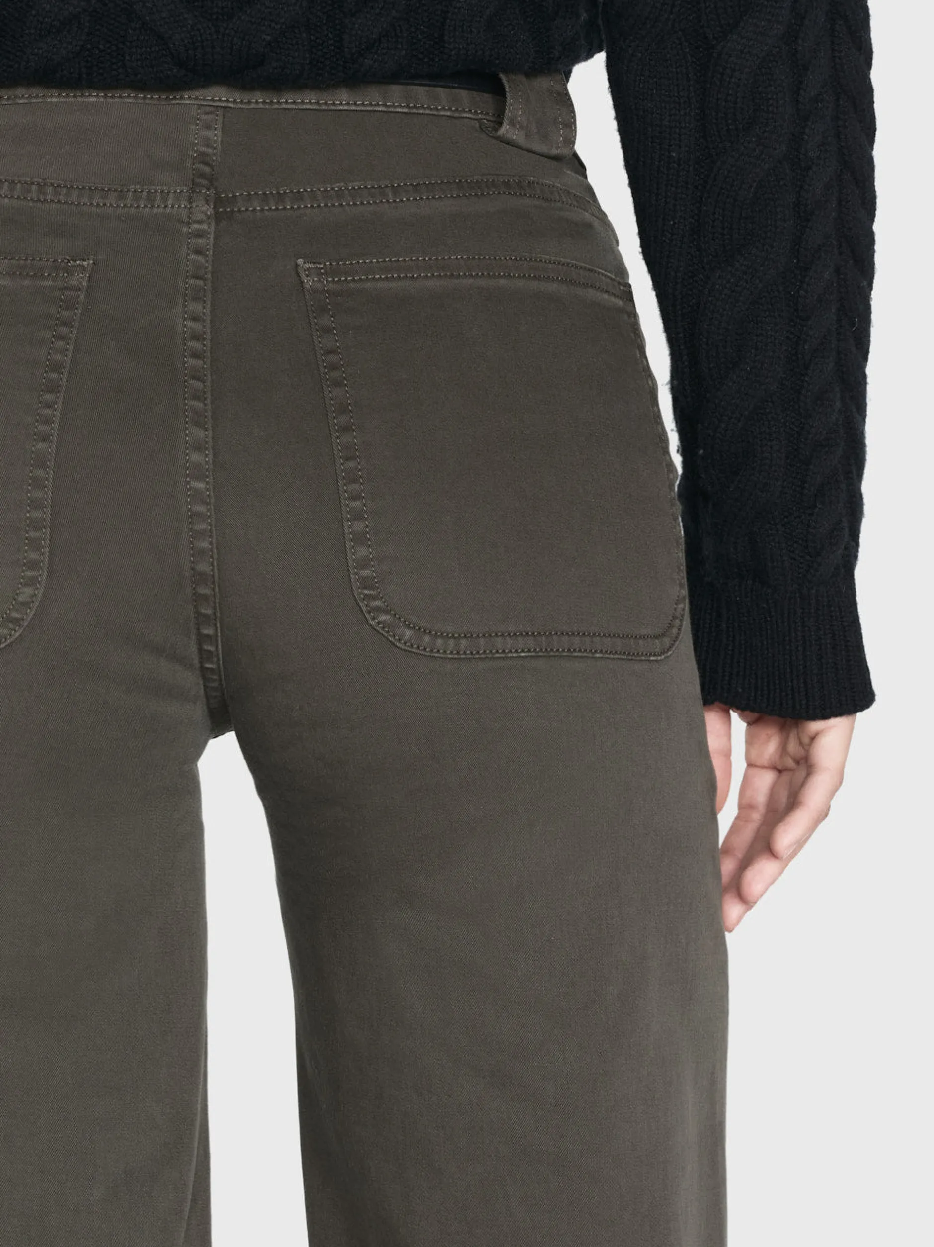 FRAME Modern Pocket Pant in Rich Military<Women Wide Leg