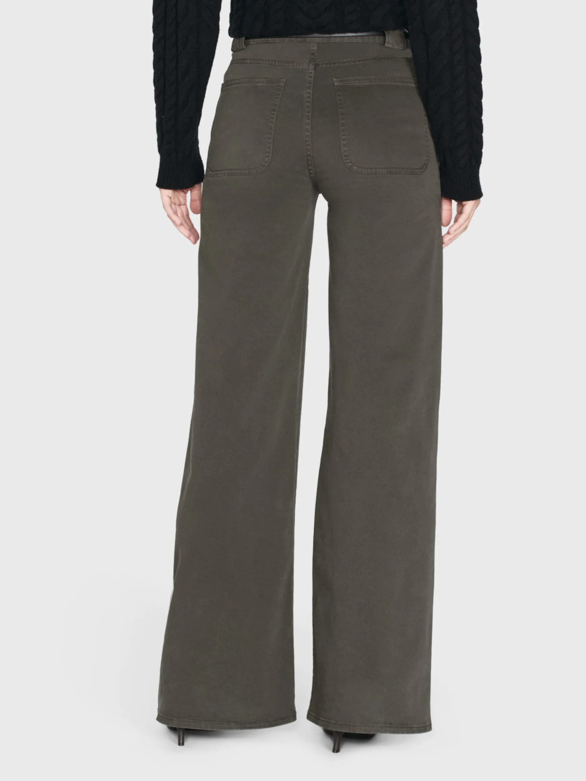 FRAME Modern Pocket Pant in Rich Military<Women Wide Leg