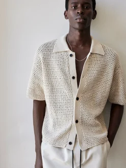 FRAME Open Weave Cardigan in< Shirts