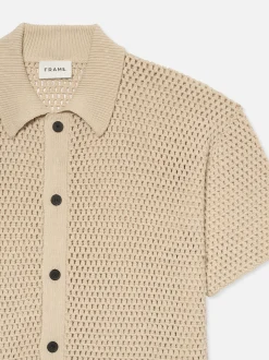 FRAME Open Weave Cardigan in< Shirts