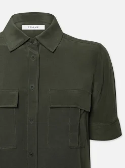 FRAME Patch Pocket Button Down in<Women Tops & Blouses