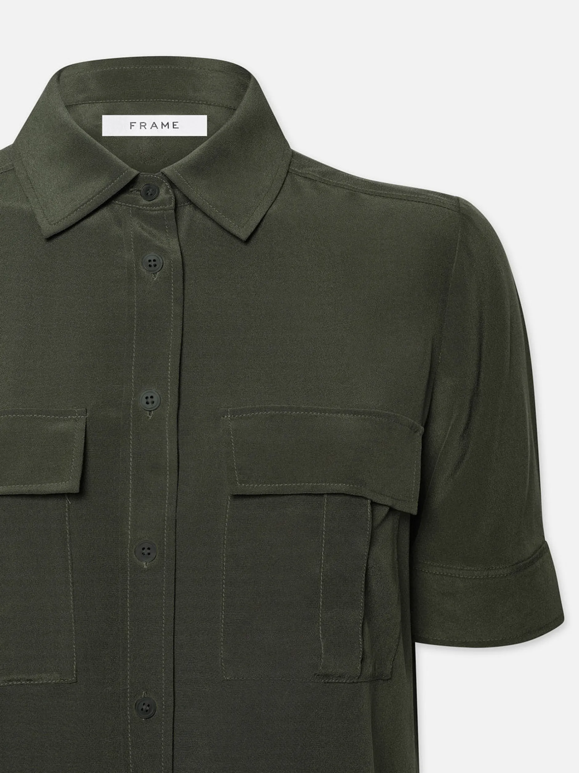 FRAME Patch Pocket Button Down in<Women Tops & Blouses