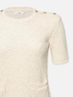 FRAME Patch Pocket Short Sleeve Sweater in<Women Sweaters