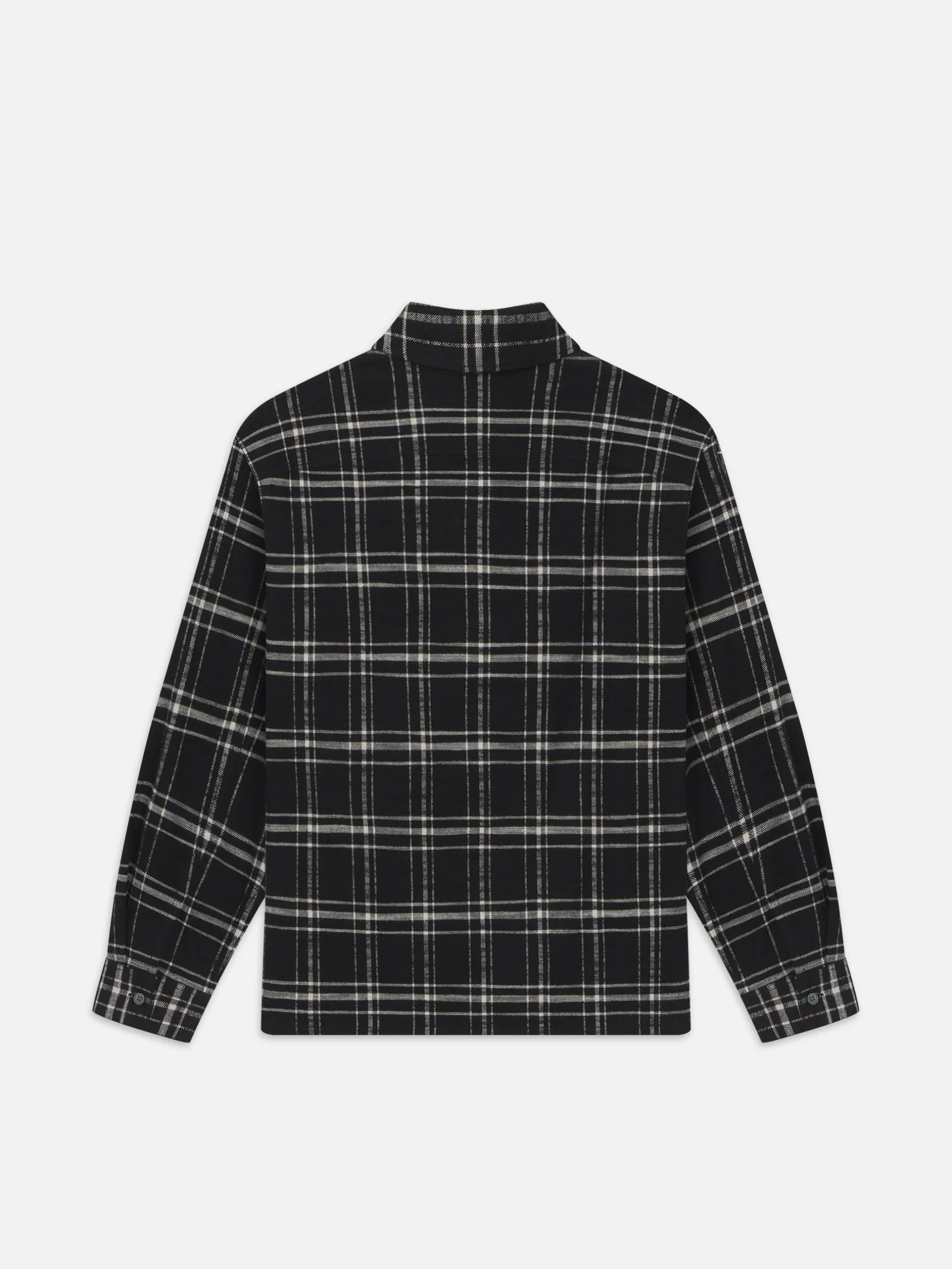 FRAME Plaid Overshirt in Black Plaid< Jackets & Coats|Shirts